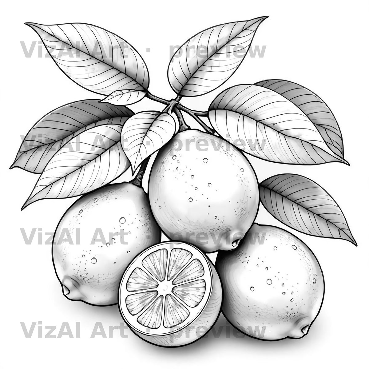 Nature, Flowers & Food Coloring Pages — sample page