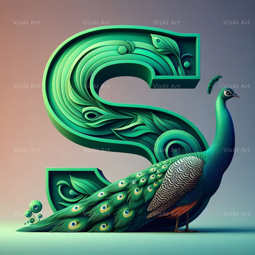 Peacock alphabet letter S