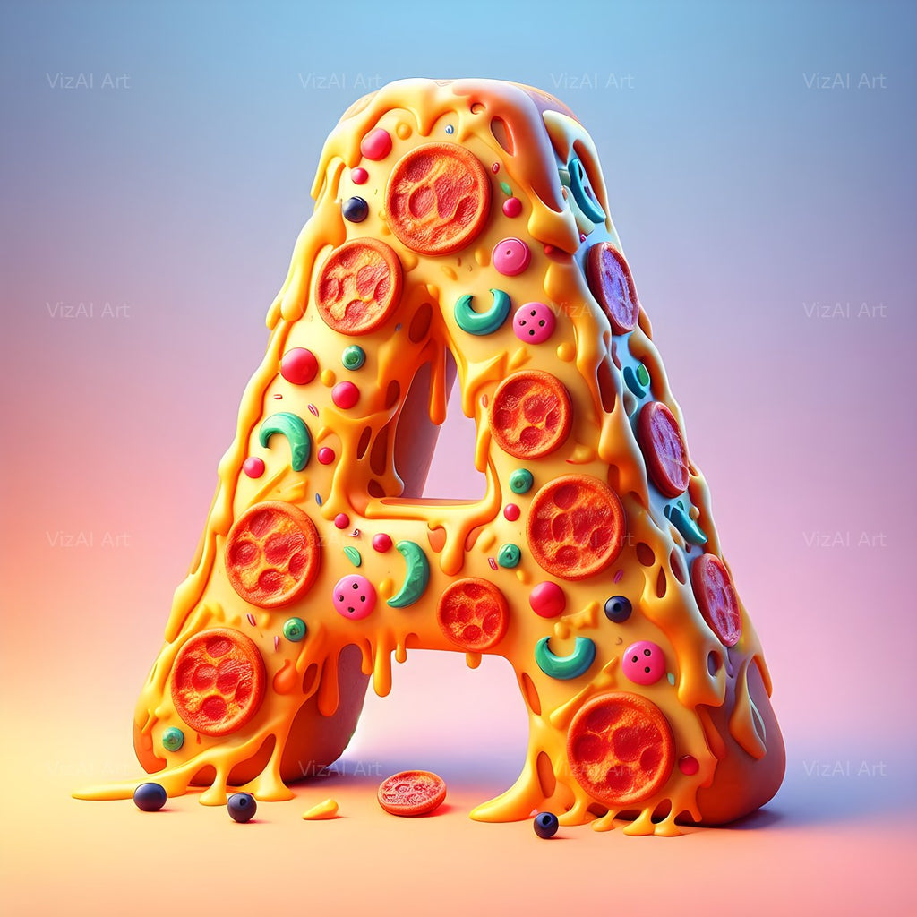 Pizza alphabet letter A