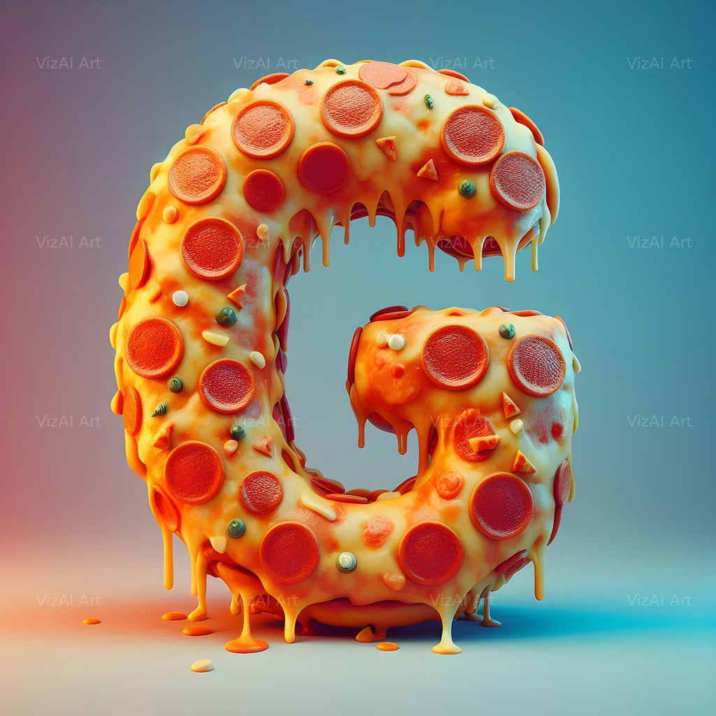 Pizza alphabet letter G