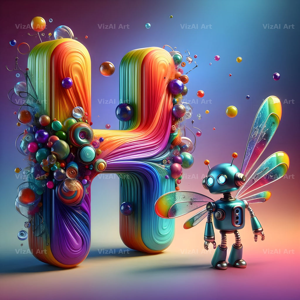 Fairy Robot alphabet letter H