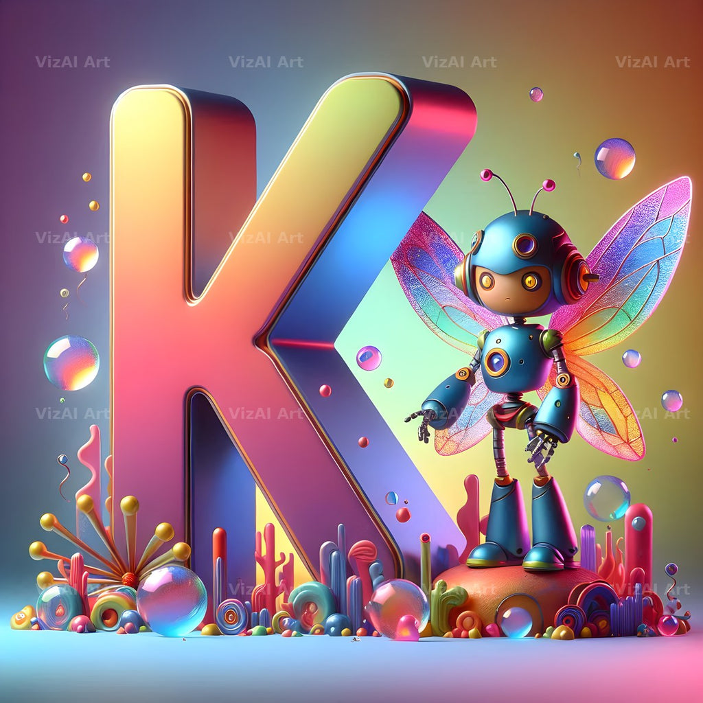 Fairy Robot alphabet letter K