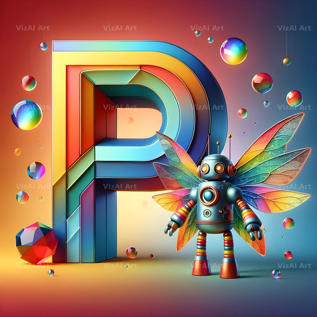 Fairy Robot alphabet letter P