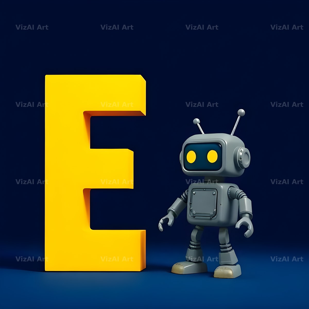 Robot alphabet letter E