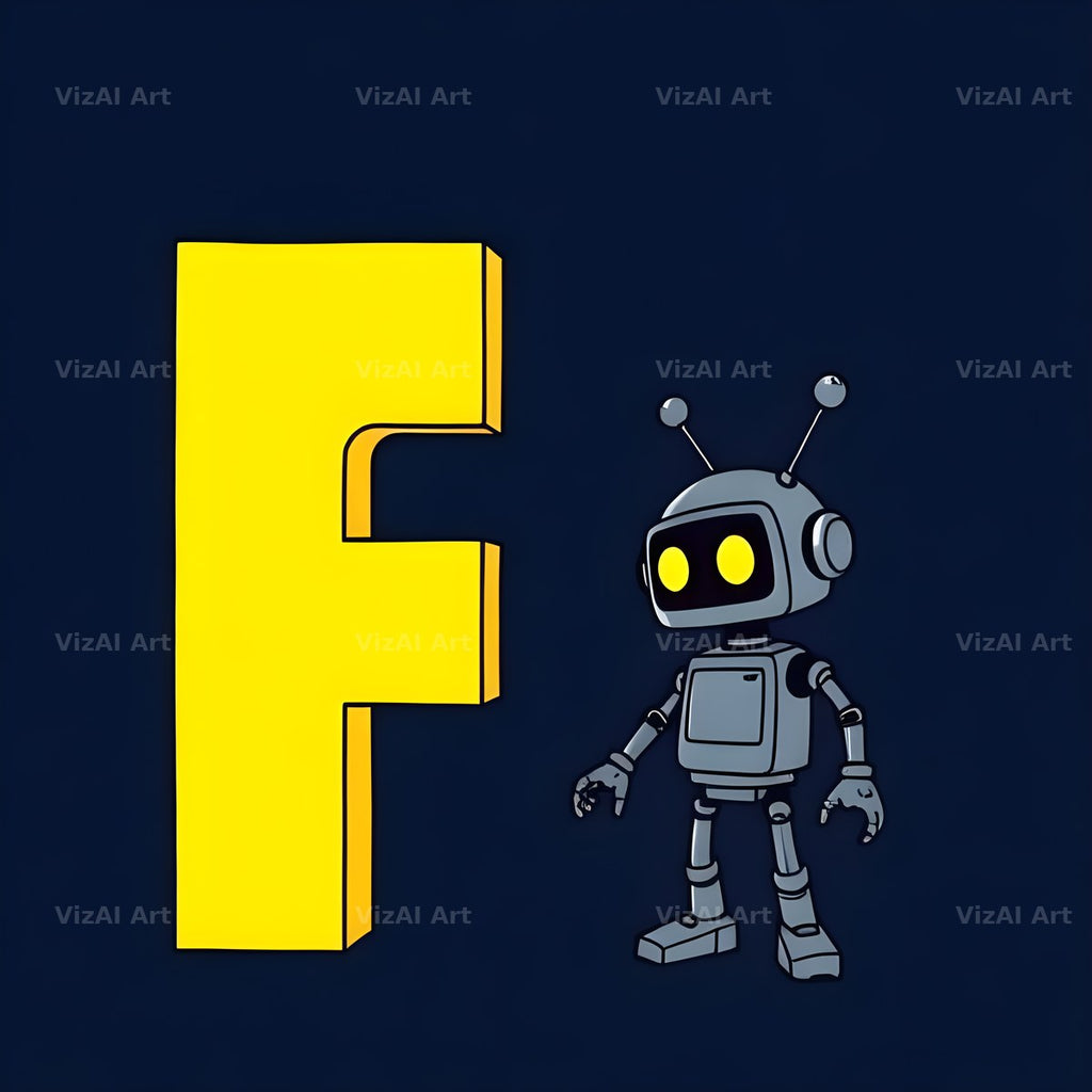 Robot alphabet letter F