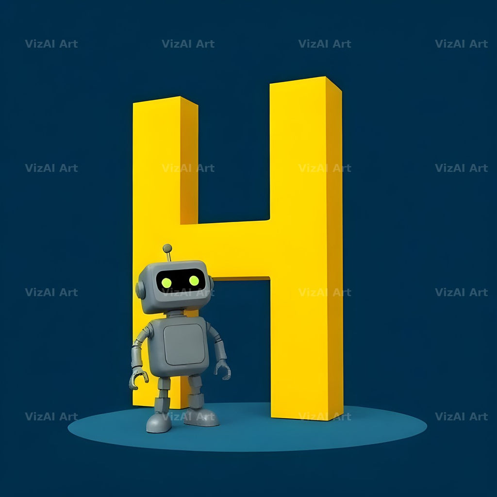 Robot alphabet letter H