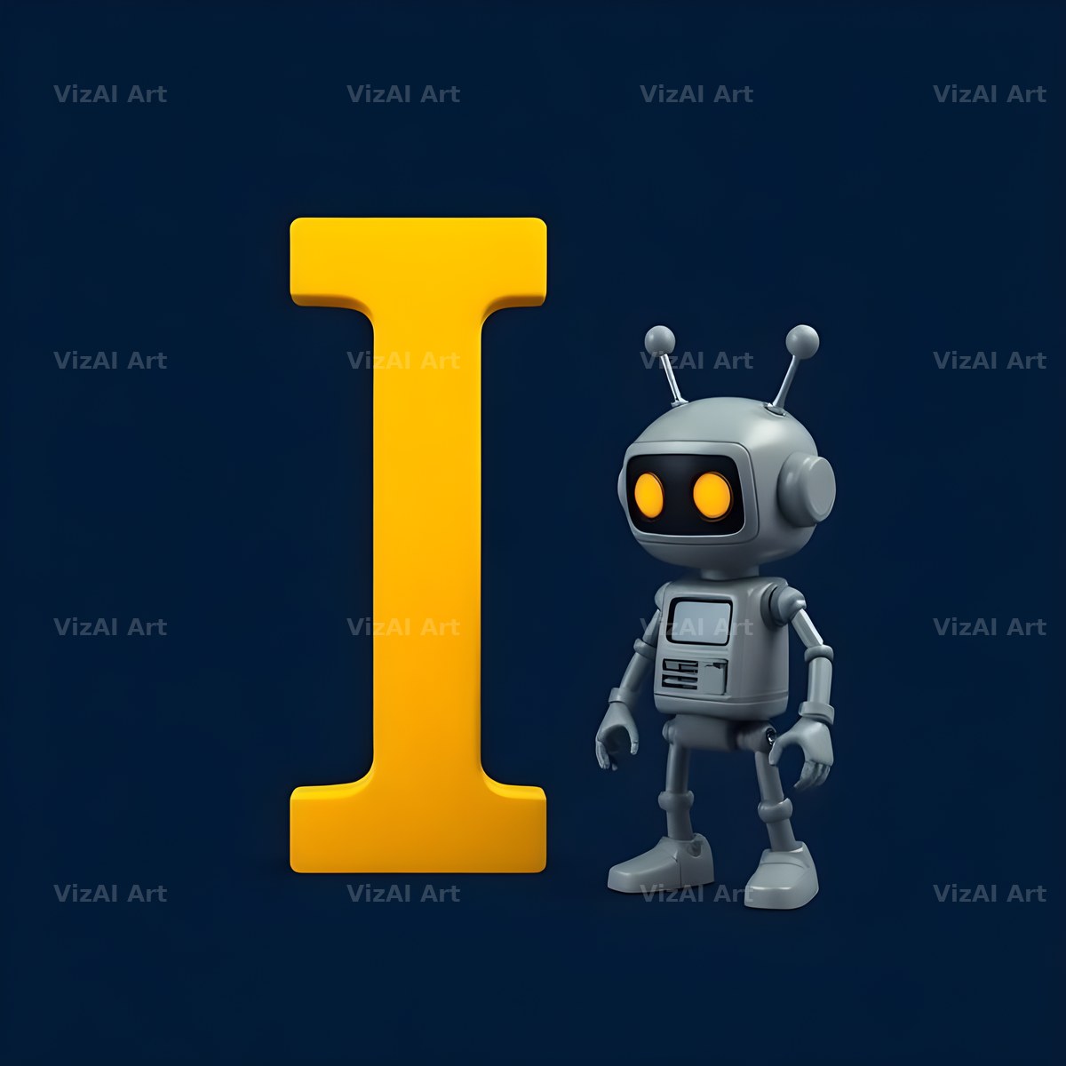 Robot alphabet letter I
