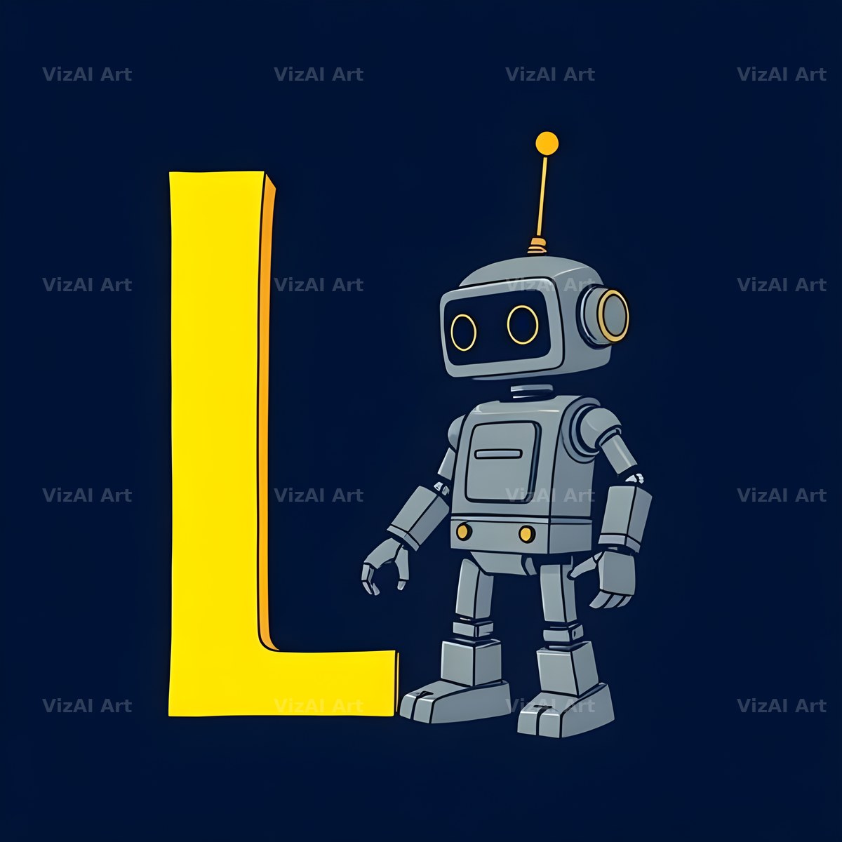 Robot alphabet letter L