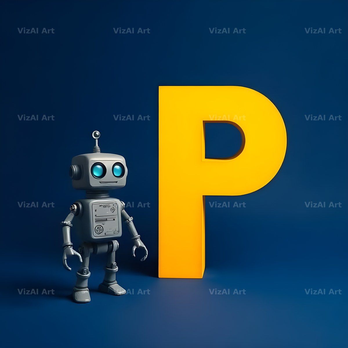 Robot alphabet letter P