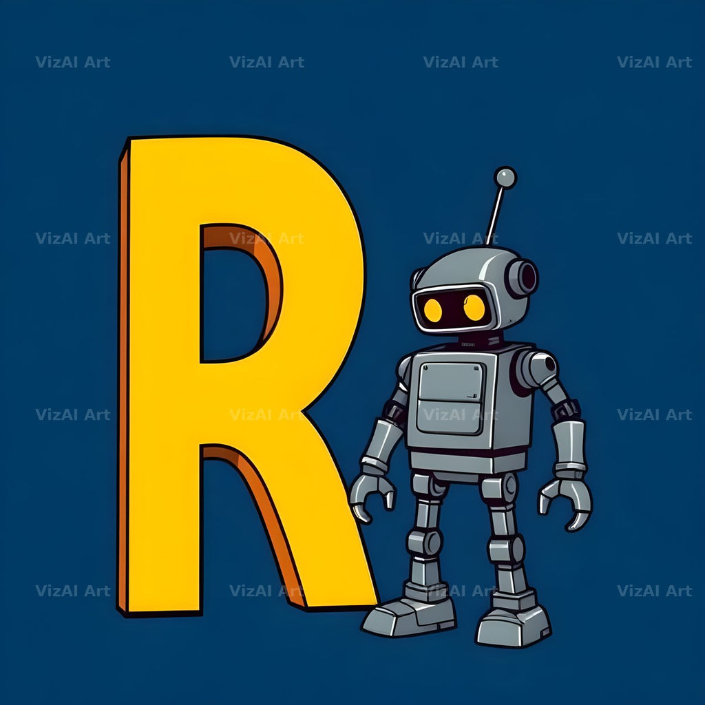 Robot alphabet letter R