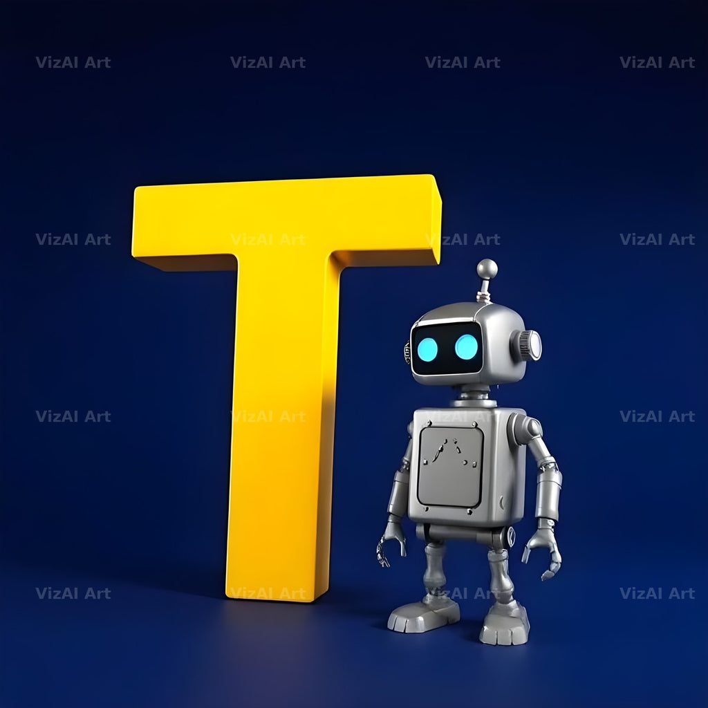 Robot alphabet letter T
