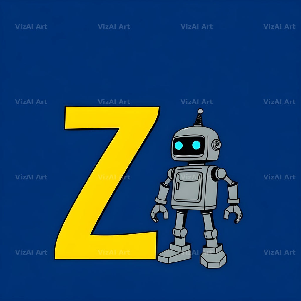 Robot alphabet letter Z