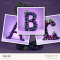 Ripe Plum alphabet — choose an individual printable letter