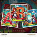 Red Riding Hood Storybook alphabet — choose an individual printable letter