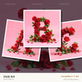 Scarlet Rose alphabet — choose an individual printable letter