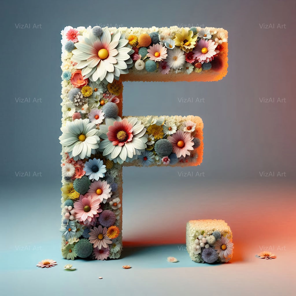 Spring Flower alphabet letter F