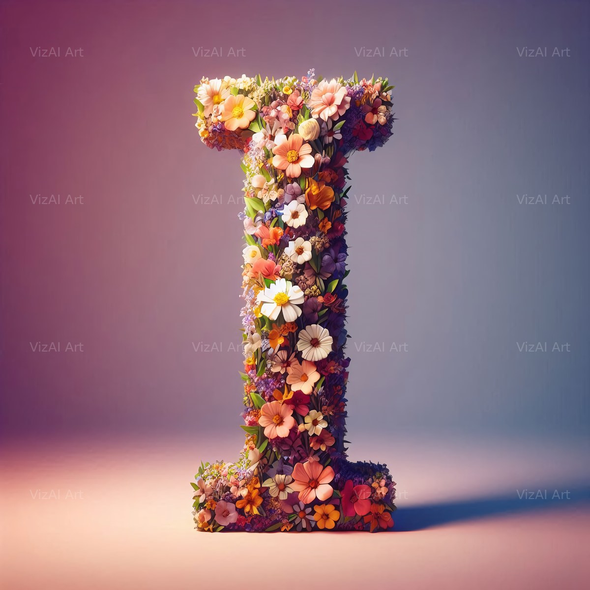Spring Flower alphabet letter I