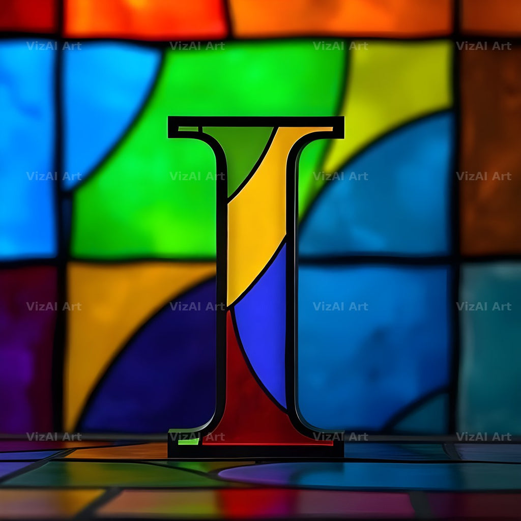 Stained Glass alphabet letter I