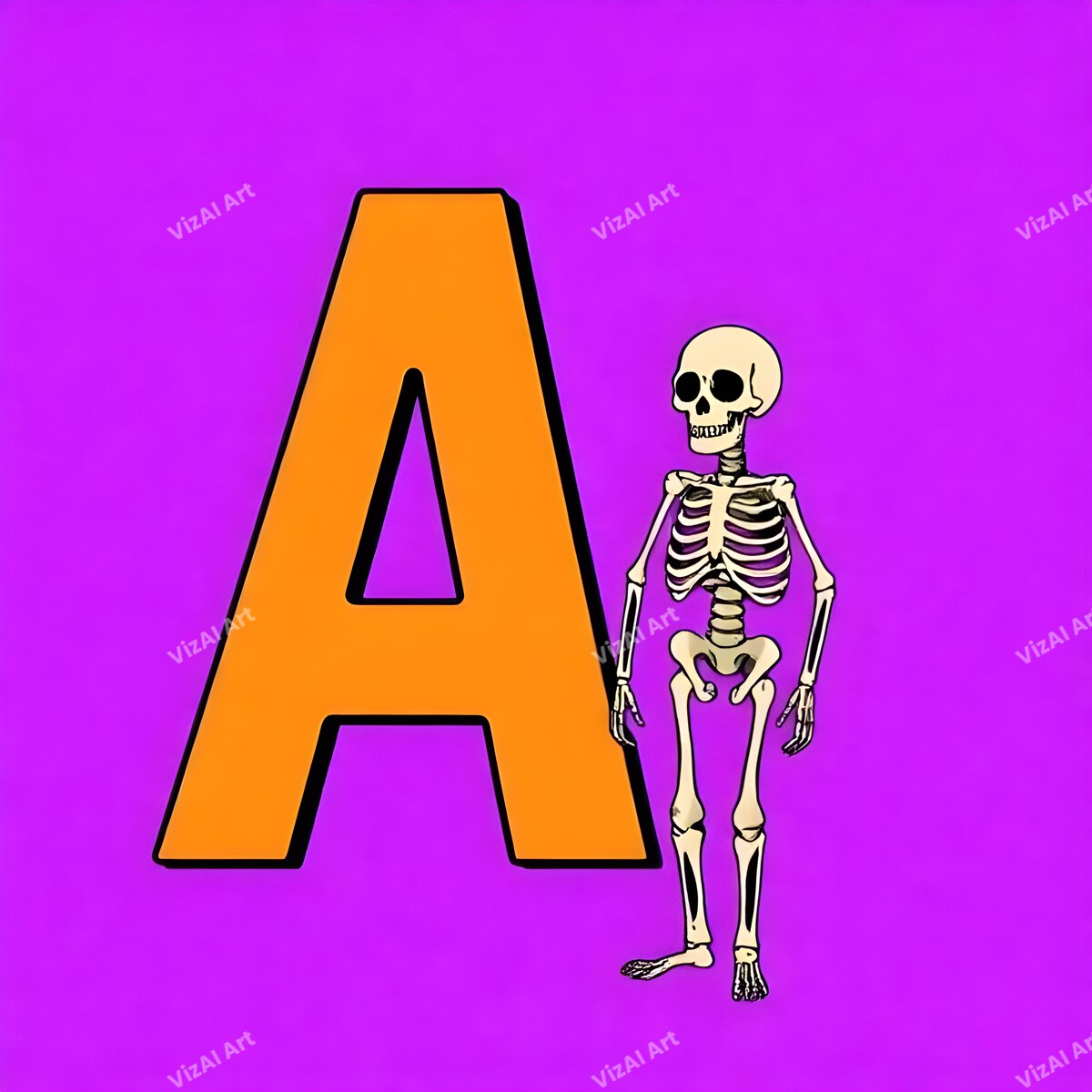 Skeleton alphabet letter A