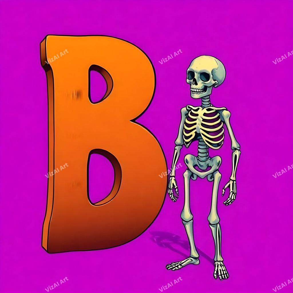 Skeleton alphabet letter B
