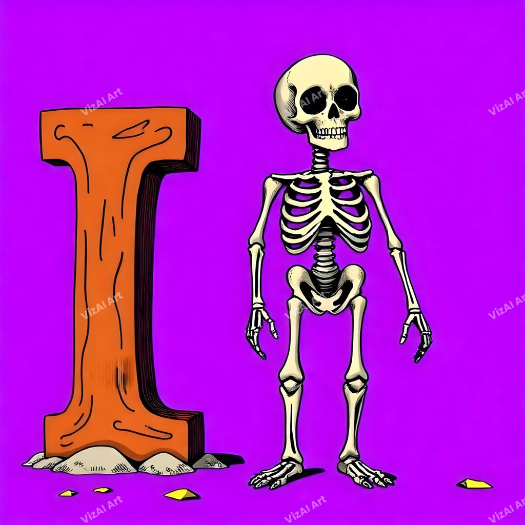 Skeleton alphabet letter I