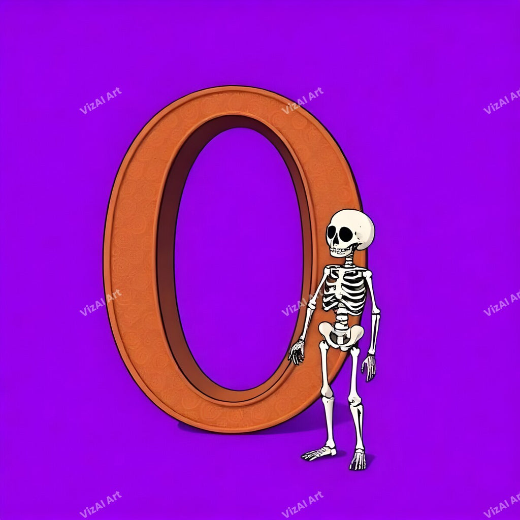 Skeleton alphabet letter O