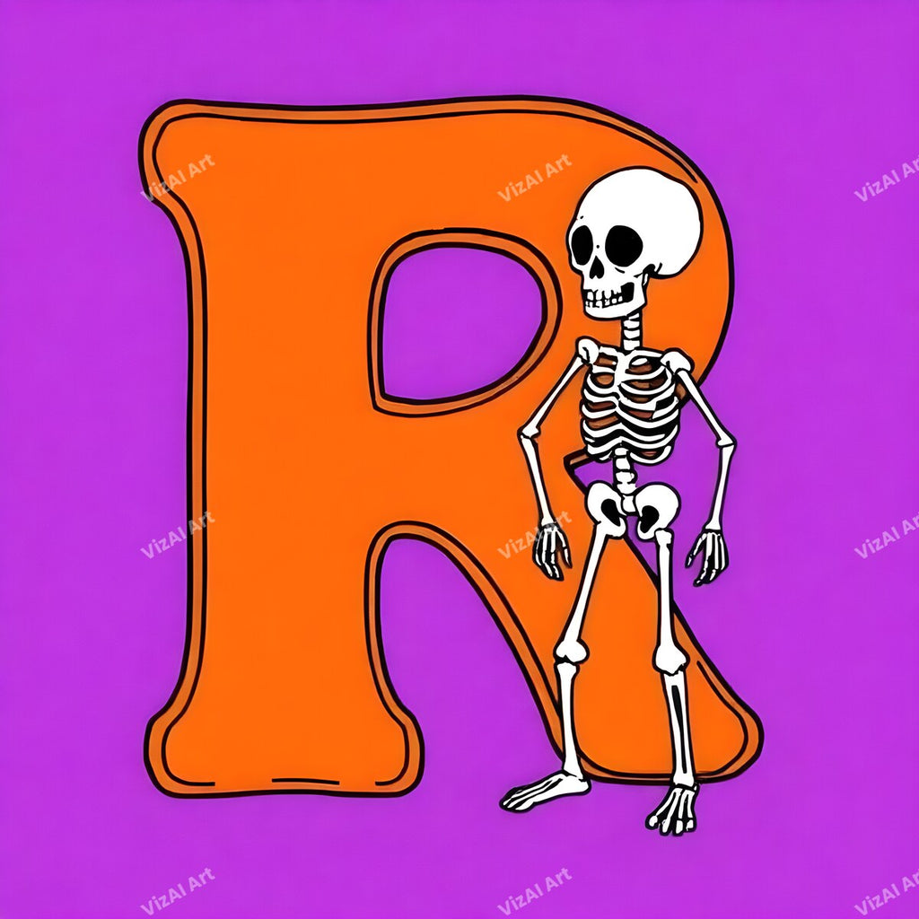 Skeleton alphabet letter R