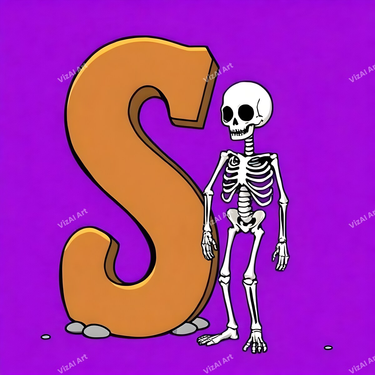 Skeleton alphabet letter S