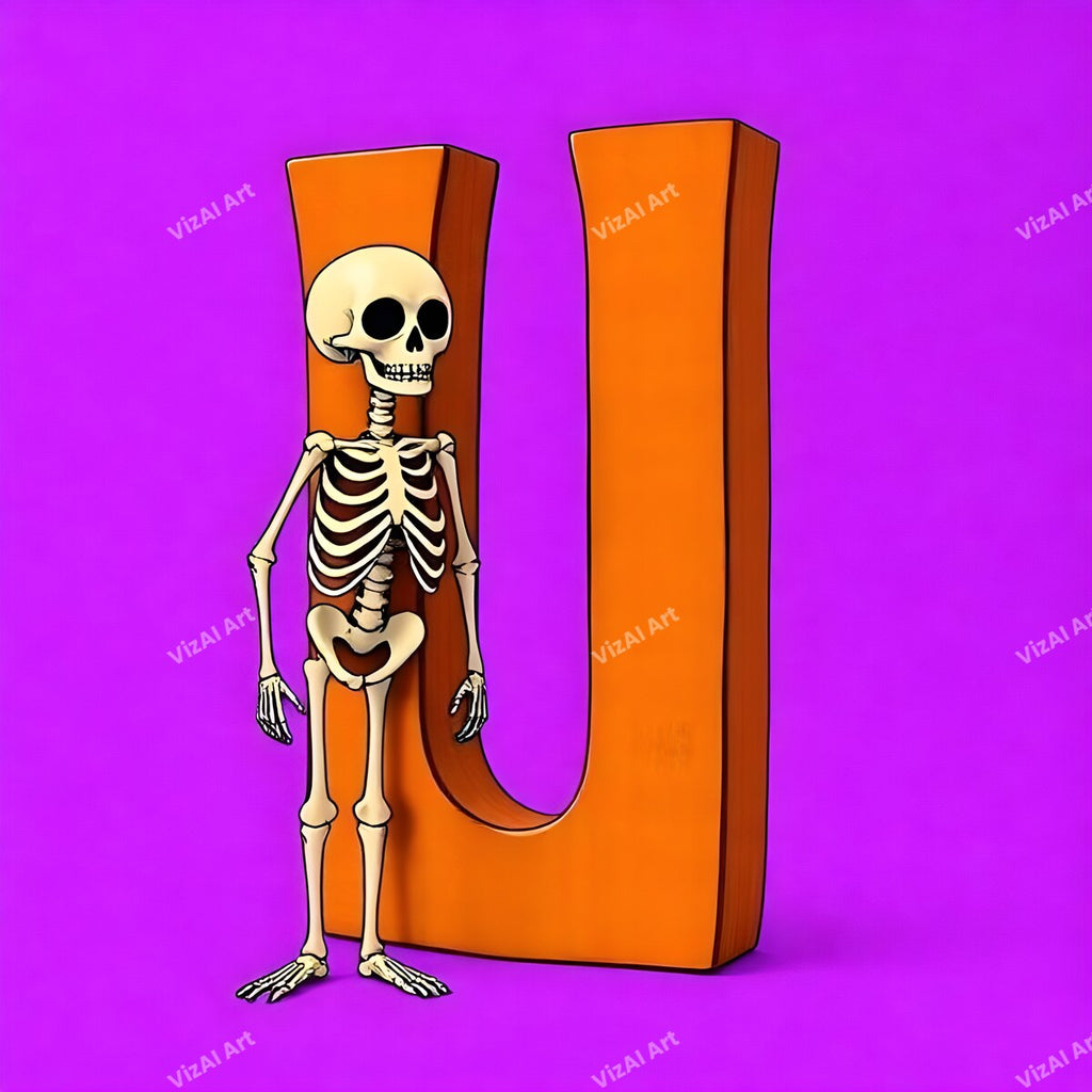 Skeleton alphabet letter U