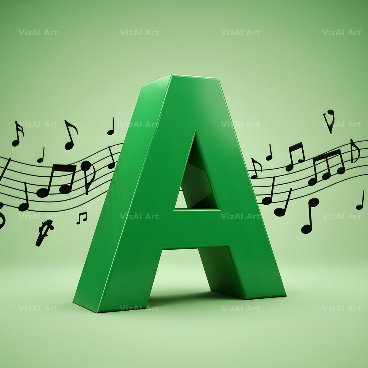 Sheet Music alphabet letter A