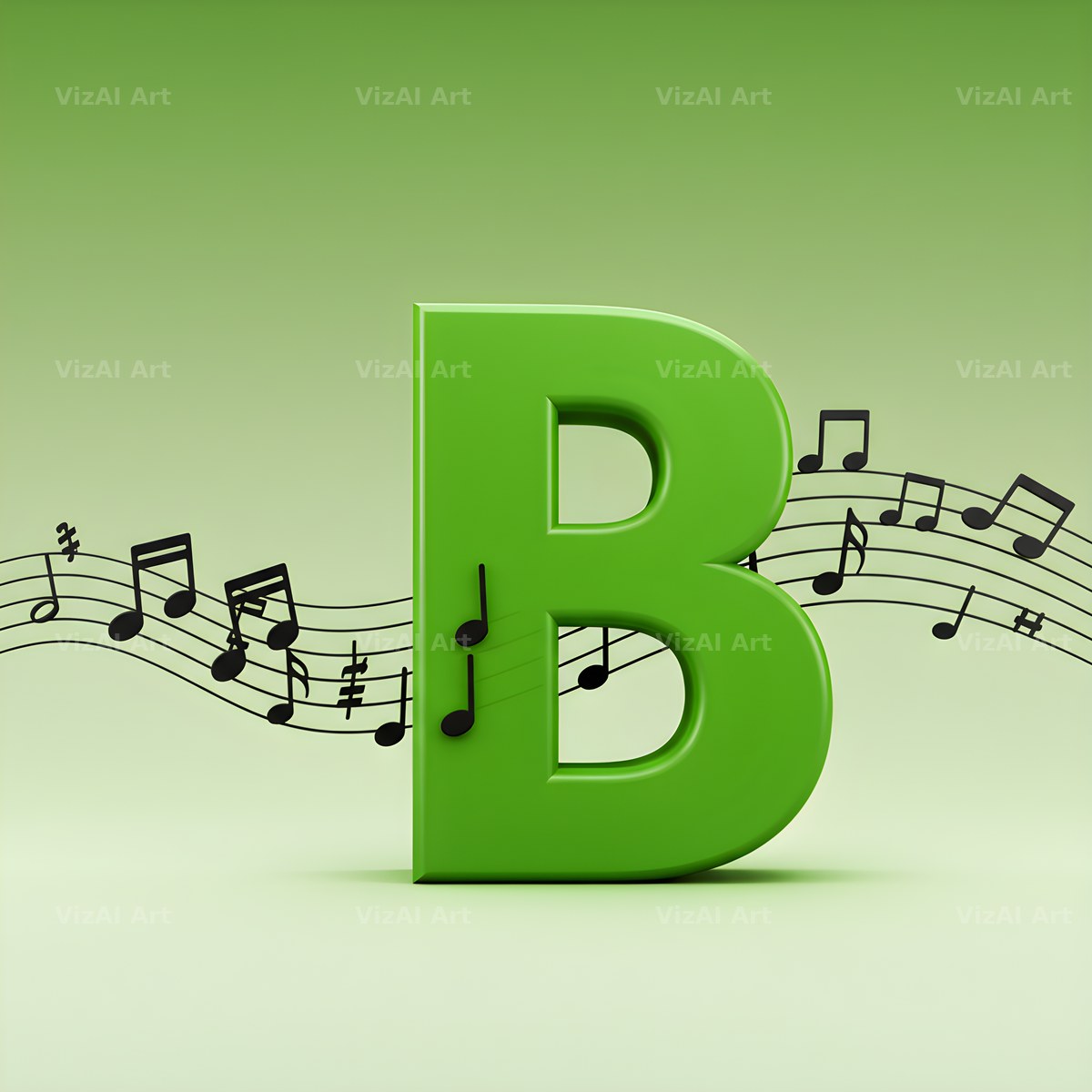 Sheet Music alphabet letter B