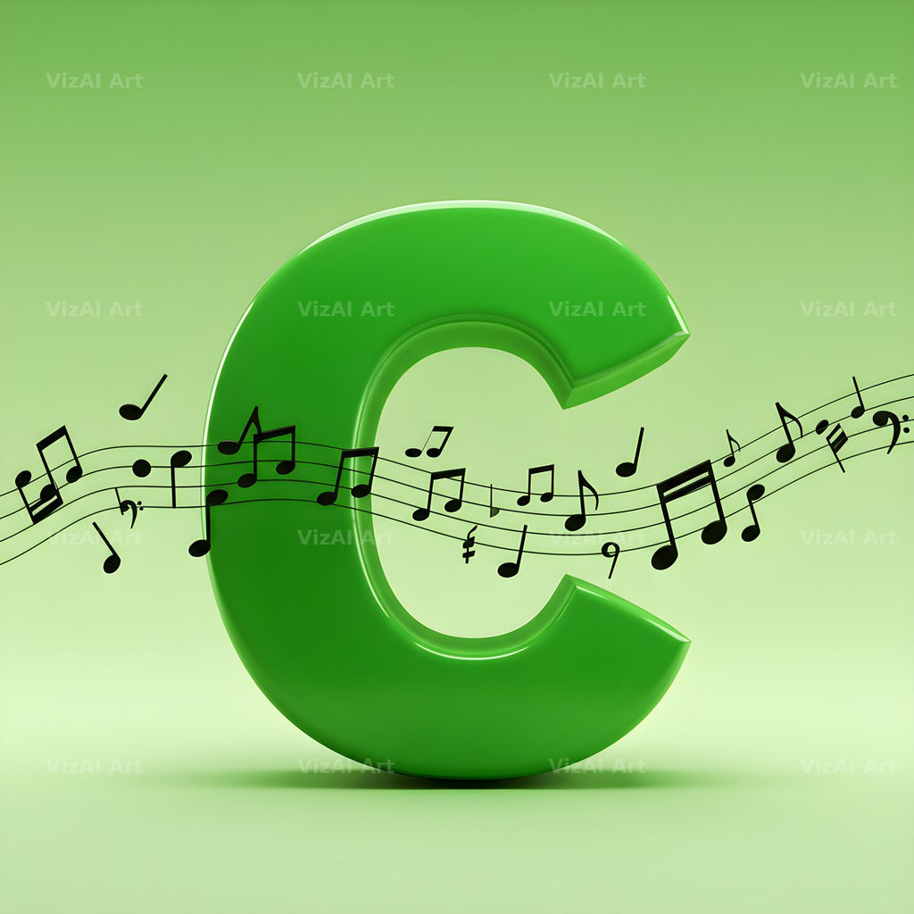 Sheet Music alphabet letter C