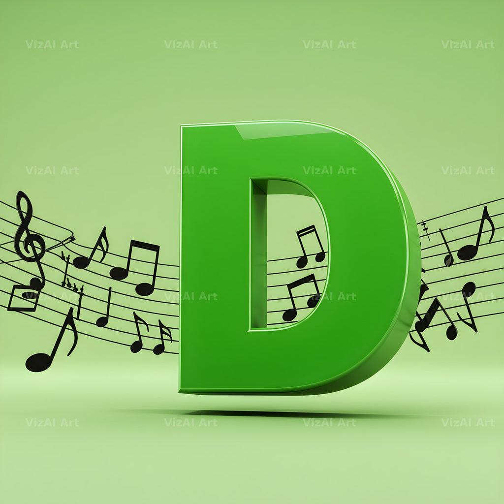 Sheet Music alphabet letter D