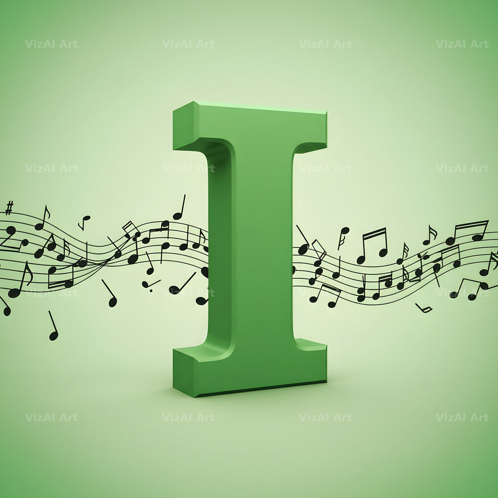 Sheet Music alphabet letter I