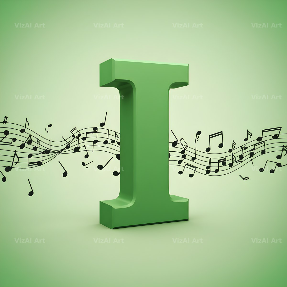 Sheet Music alphabet letter I