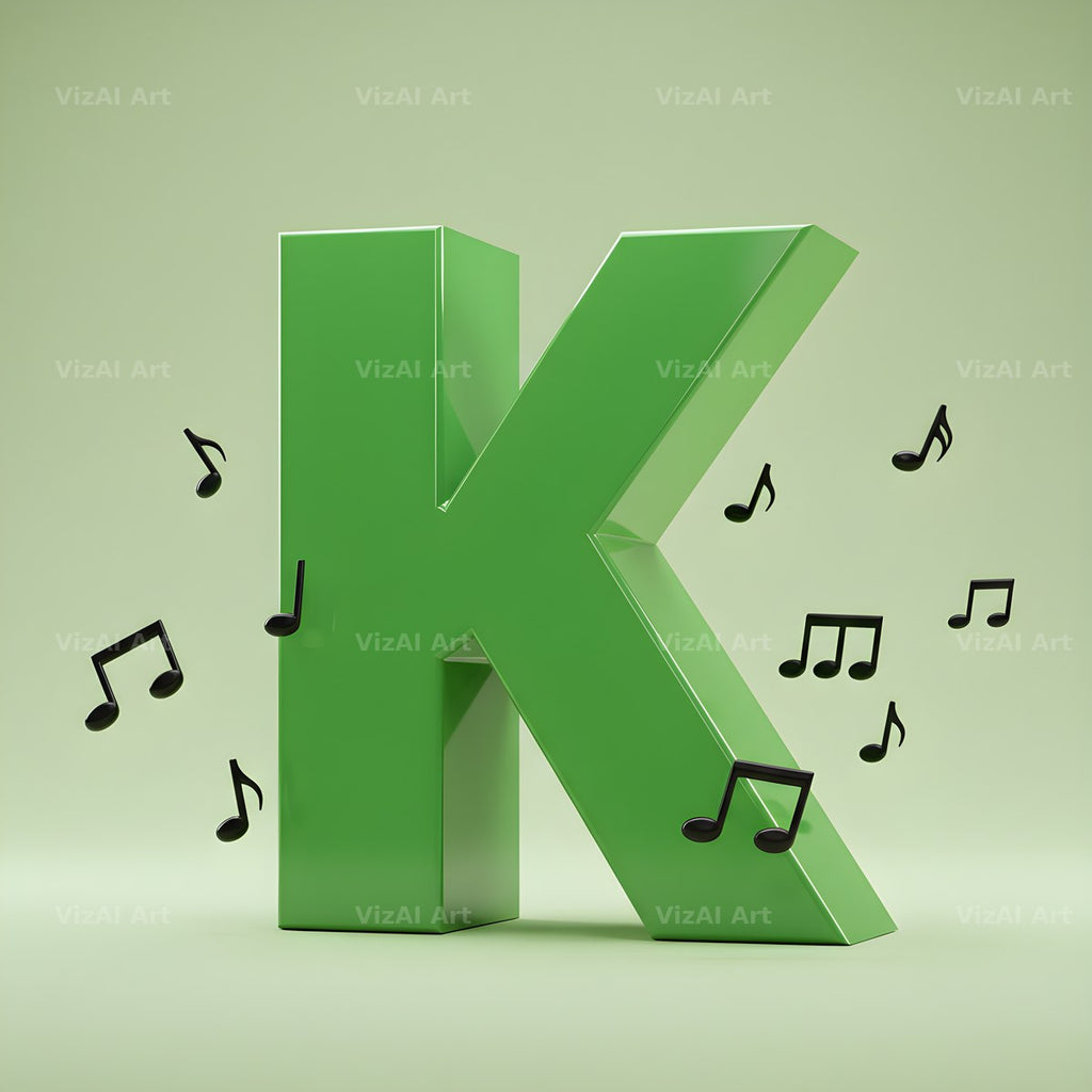 Sheet Music alphabet letter K