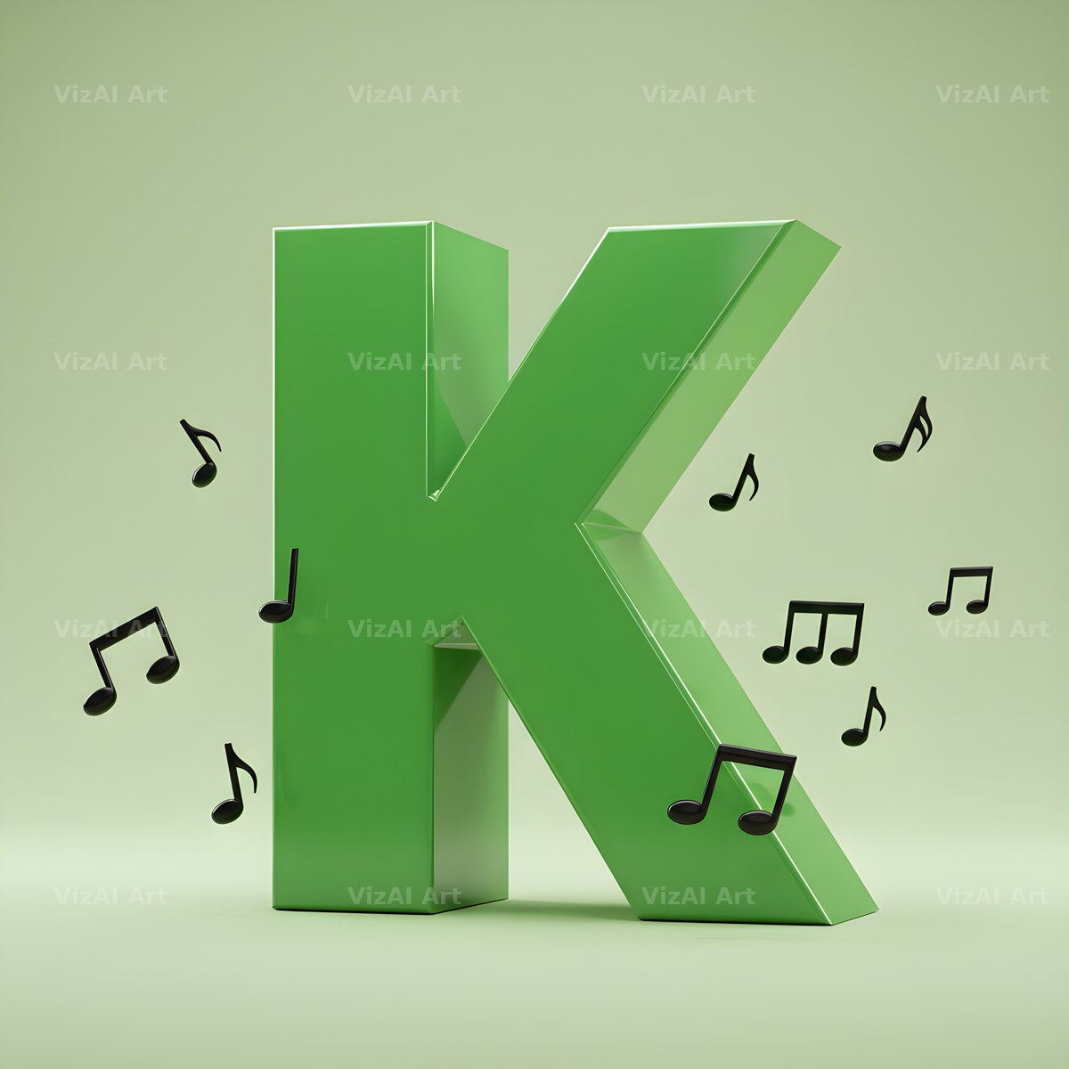 Sheet Music alphabet letter K