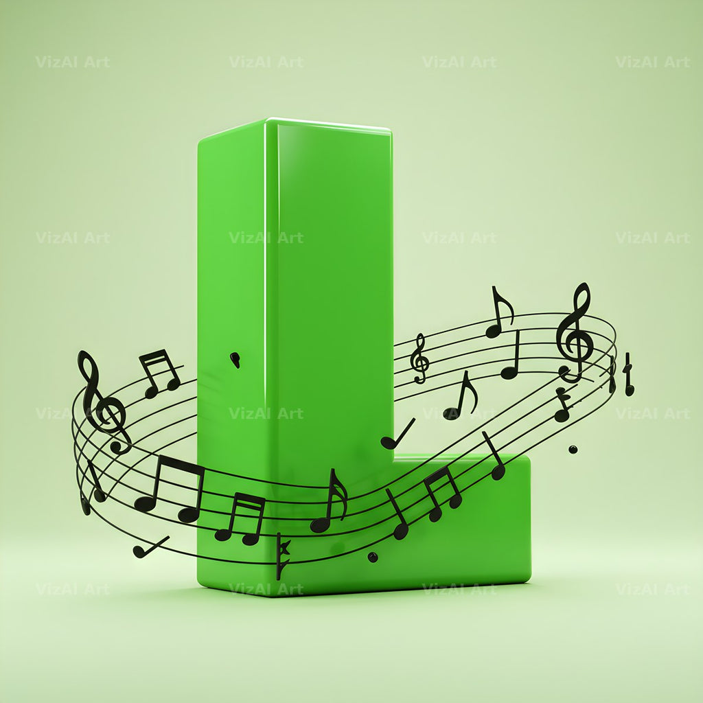 Sheet Music alphabet letter L