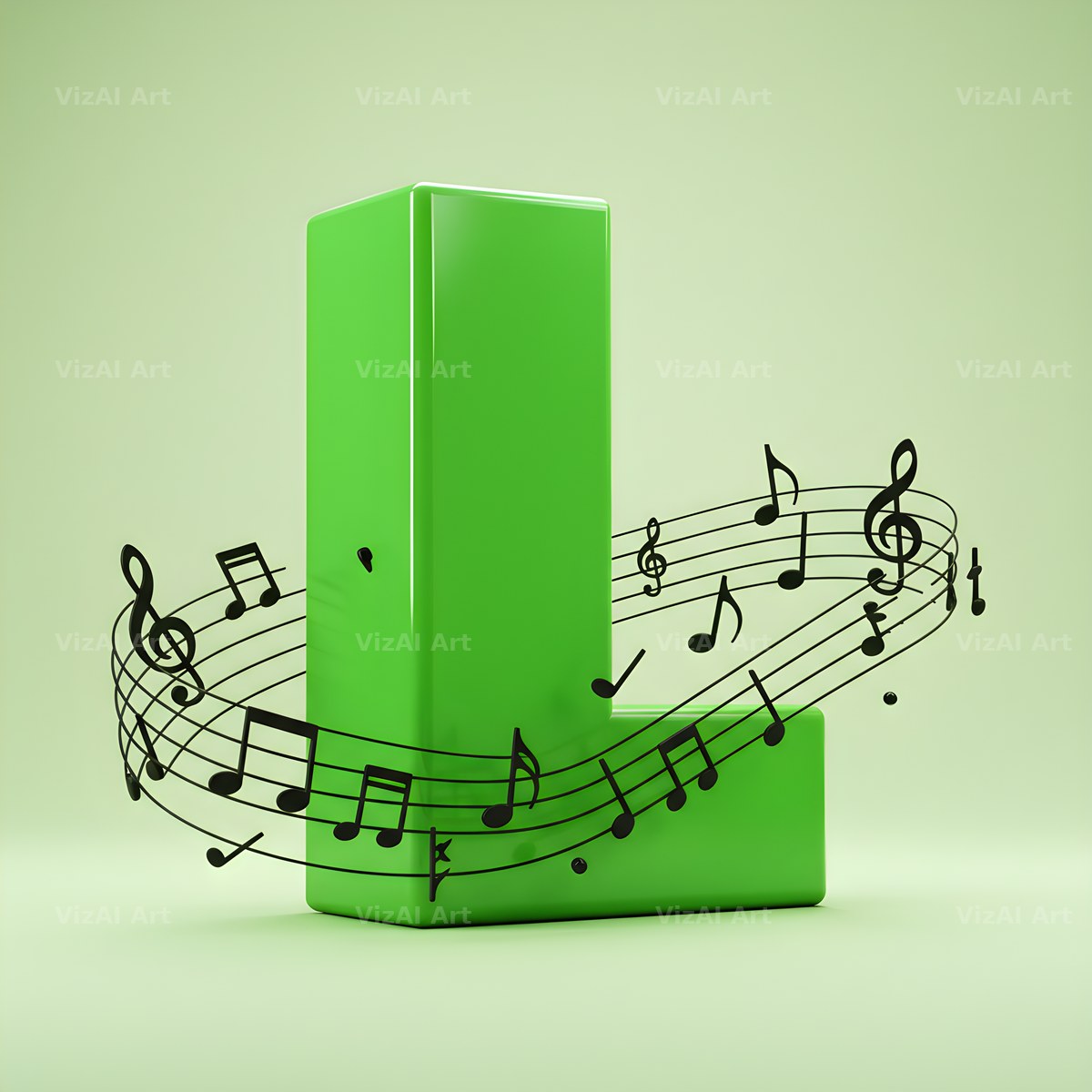 Sheet Music alphabet letter L