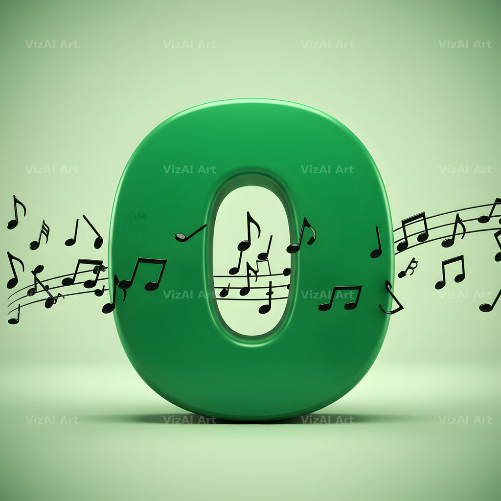 Sheet Music alphabet letter O