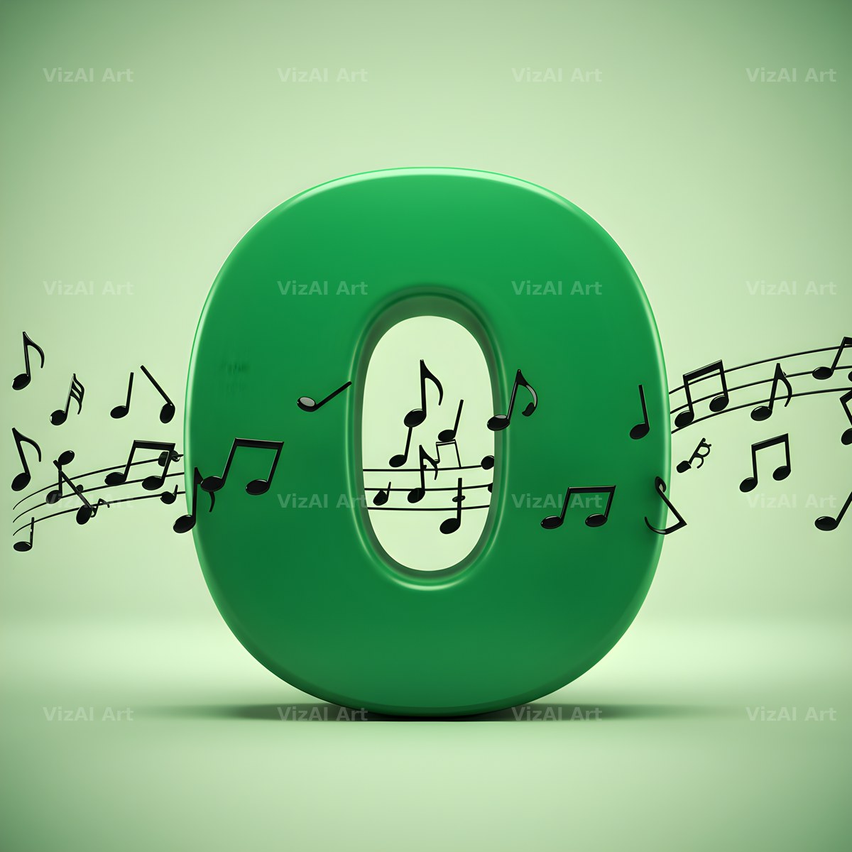 Sheet Music alphabet letter O