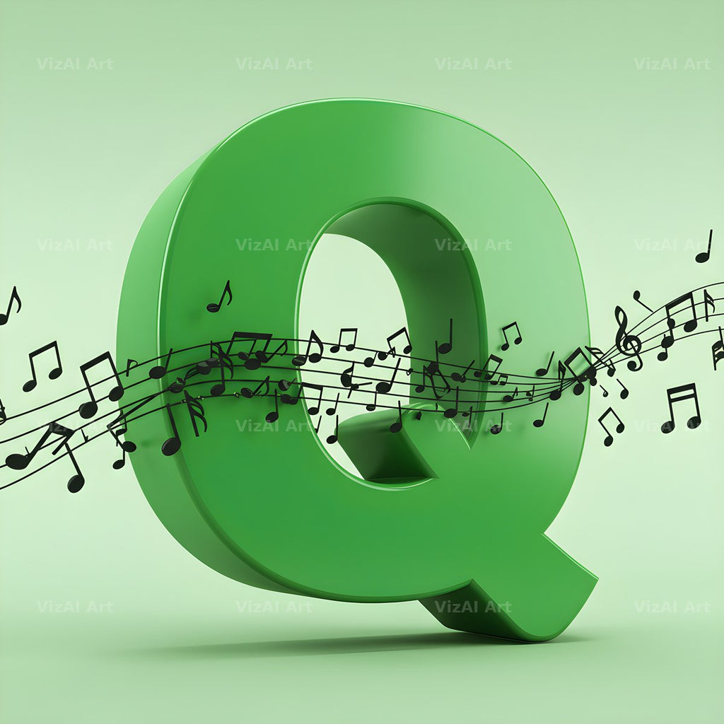 Sheet Music alphabet letter Q
