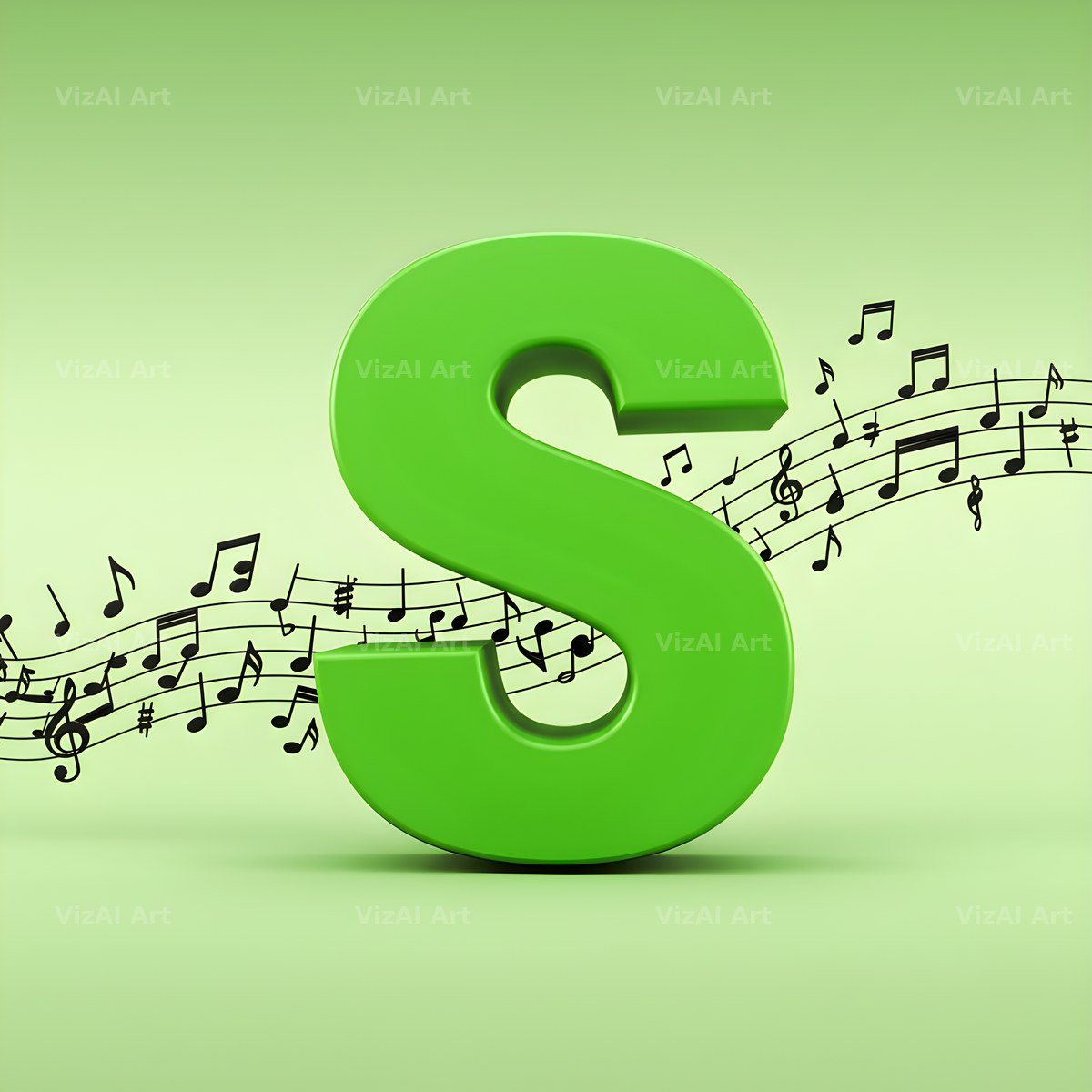 Sheet Music alphabet letter S
