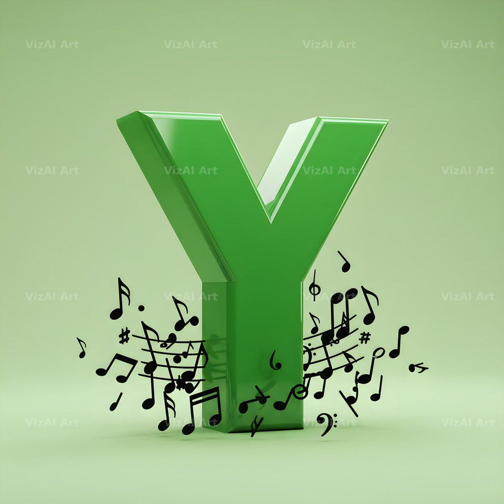 Sheet Music alphabet letter Y