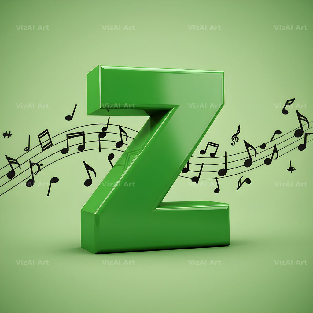 Sheet Music alphabet letter Z
