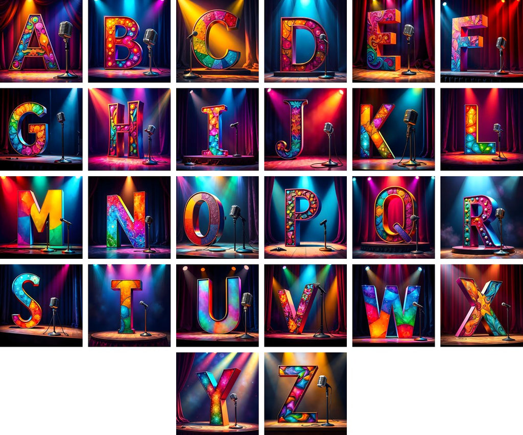Concert Stage alphabet — all 26 letters