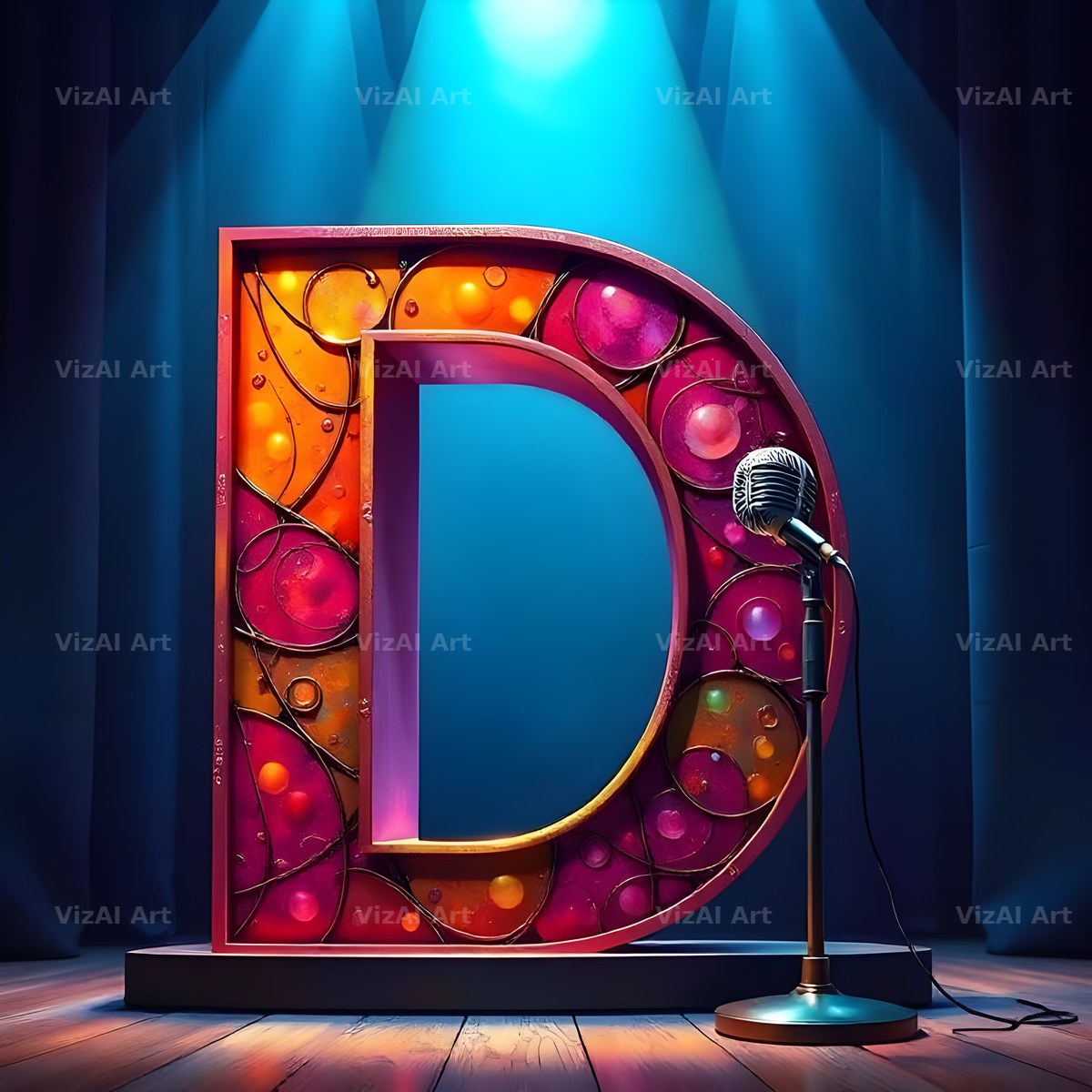 Concert Stage alphabet letter D
