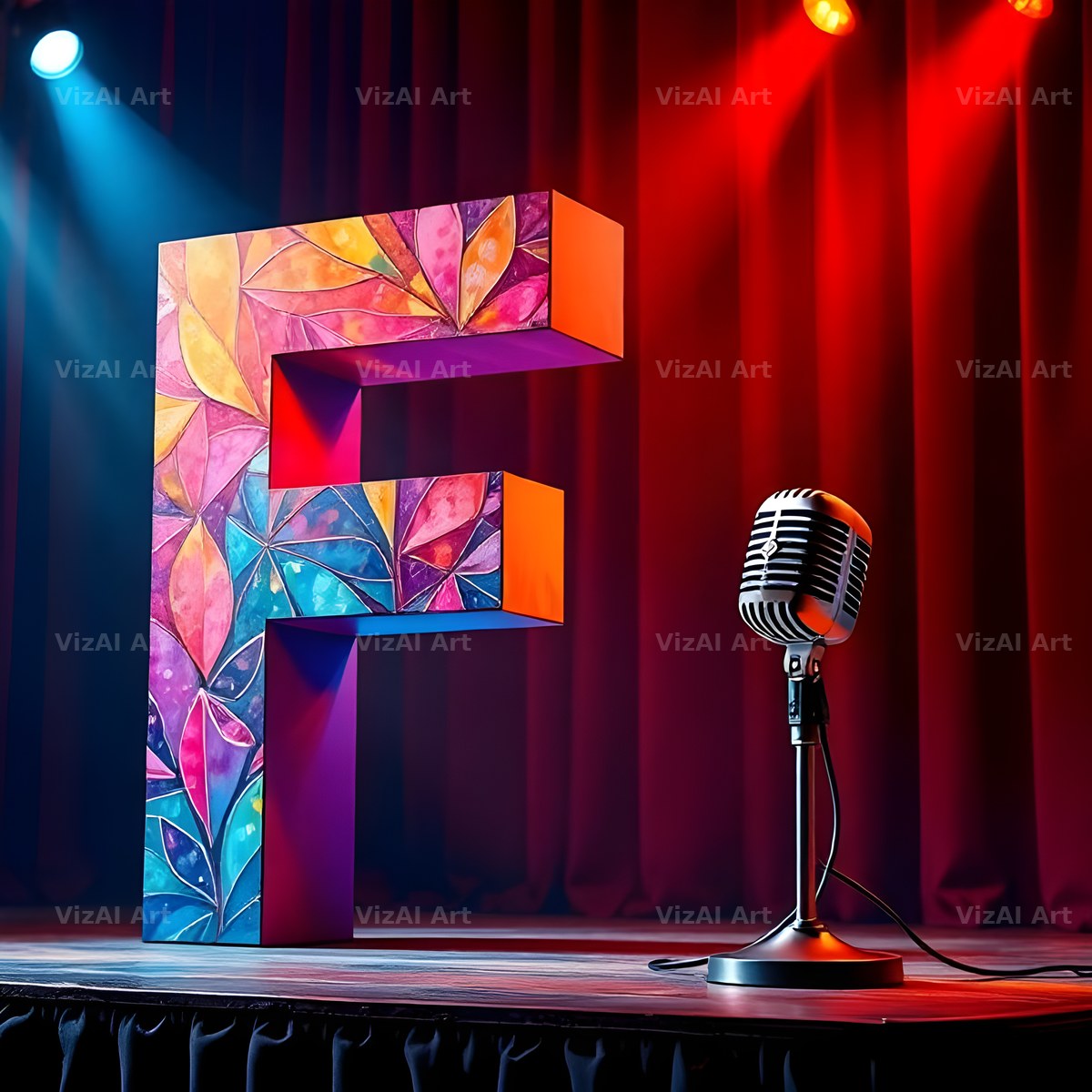 Concert Stage alphabet letter F