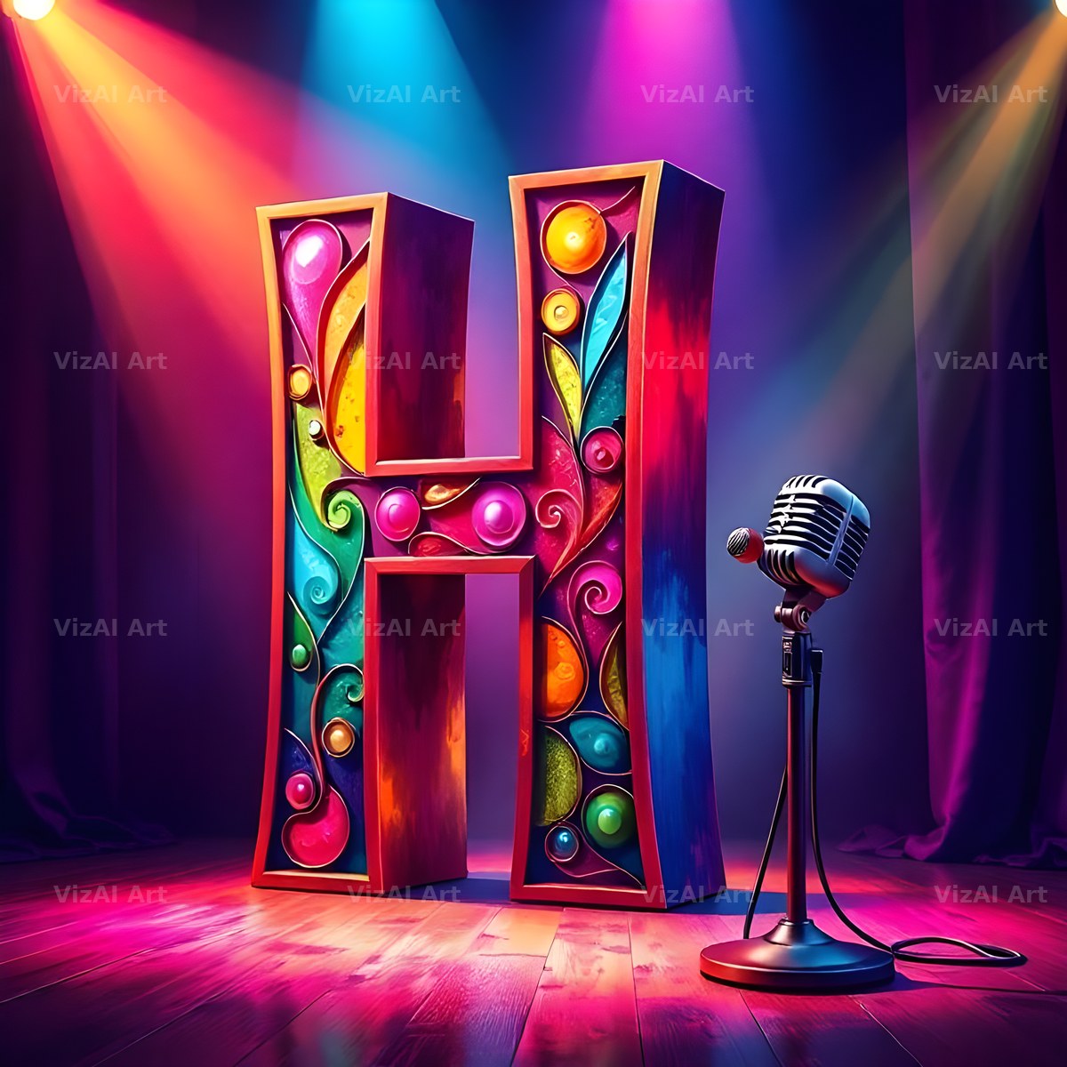 Concert Stage alphabet letter H