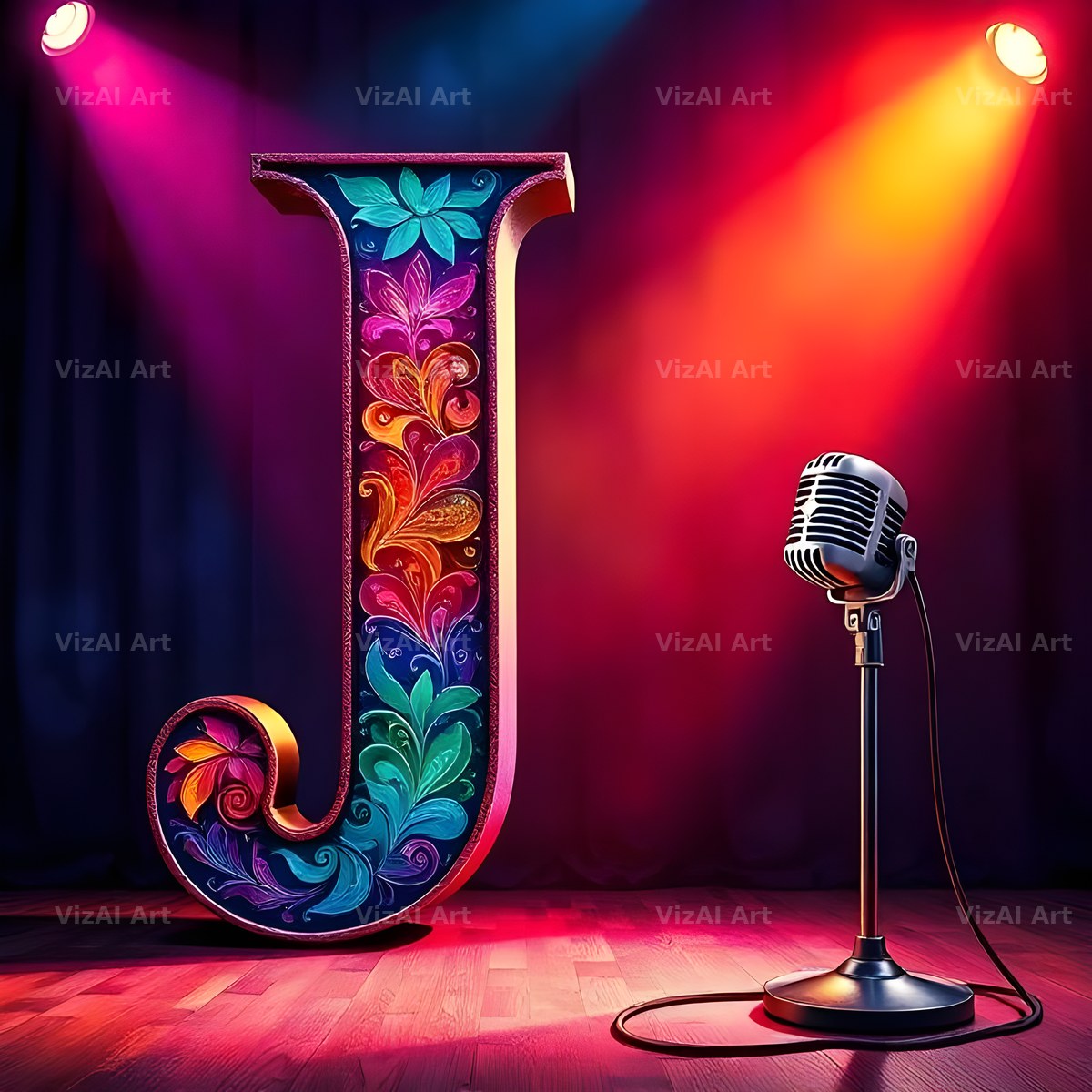 Concert Stage alphabet letter J